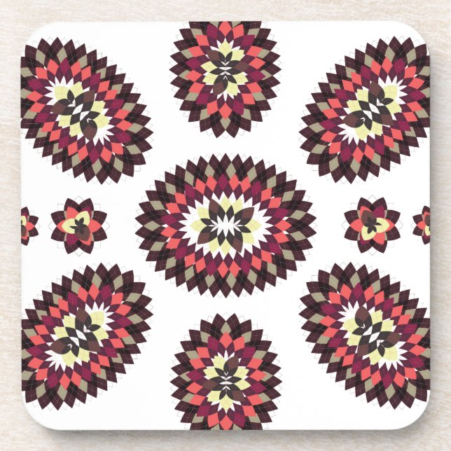 Mandala Blume Pattern Untersetzer (Vorderseite)