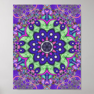 Mandala Blume Poster