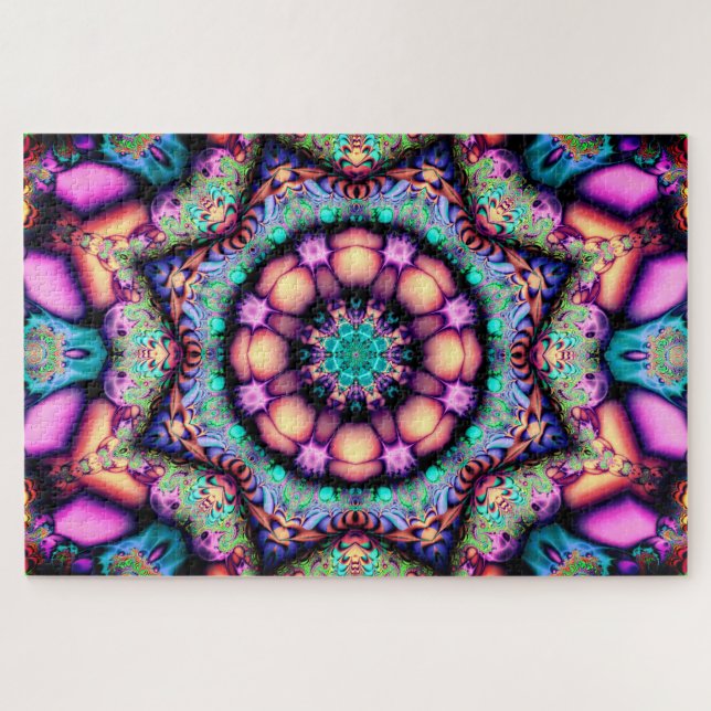Mandala-Blume-Puzzle (Horizontal)