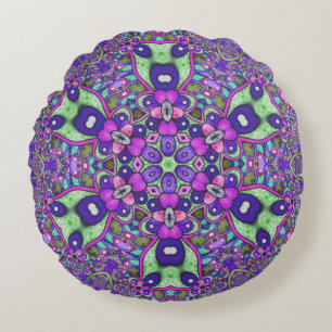 Mandala Blume Rundes Kissen