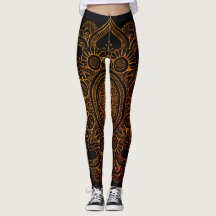 Mandala-Blume - Schwarzes und Gold