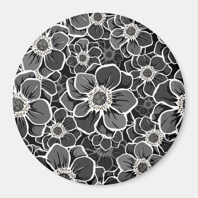 Mandala-Blumen 5 Magnet (Vorne)