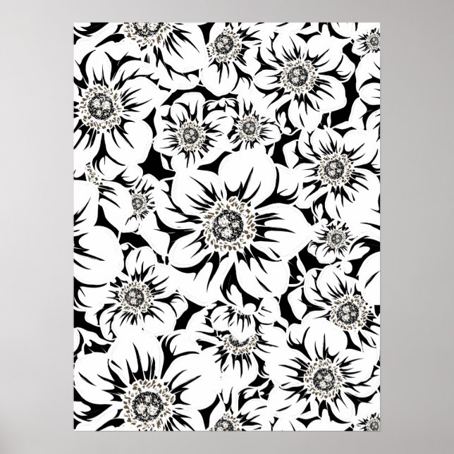 Mandala-Blumen 6 Poster (Vorne)