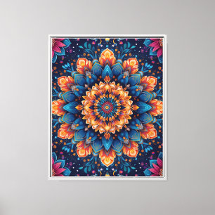 Mandala-Blumen-Digital-Art-Stil-23907 Leinwanddruck