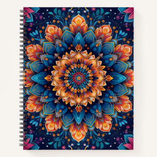 Mandala-Blumen-Digital-Art-Stil-23907 Notizbuch