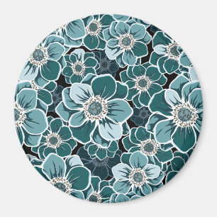Mandala-Blumen Magnet