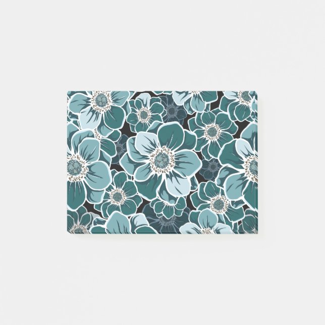 Mandala-Blumen Post-it Klebezettel (Vorderseite)