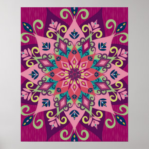 Mandala-Blüte Poster
