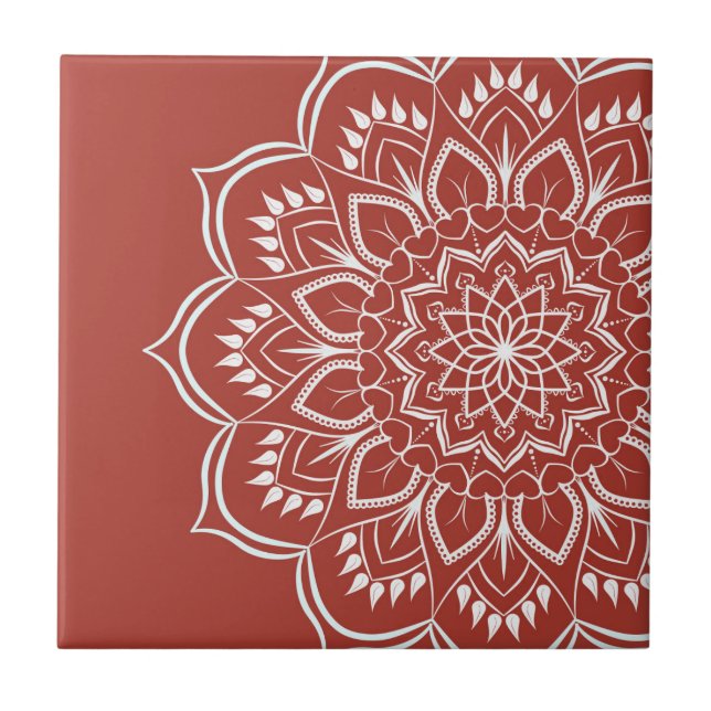 Mandala boho bohemian fliese (Vorderseite)