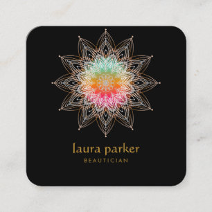 Mandala Boho Heiltherapie Yoga Holistic Quadratische Visitenkarte