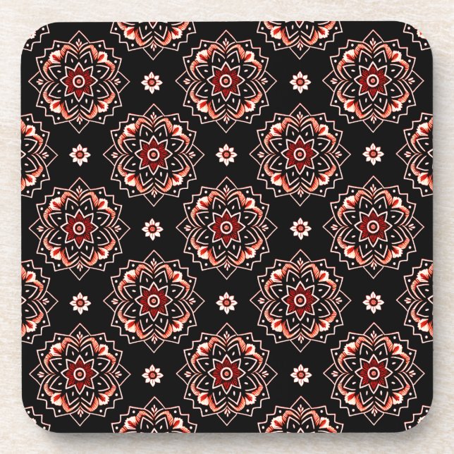 Mandala Boho Untersetzer für Muster in Blumenmuste (Vorderseite)