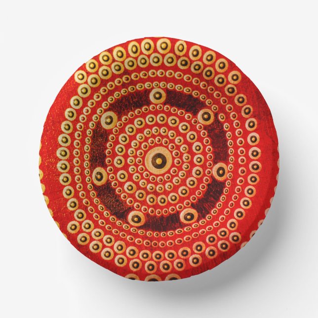 Mandala Bowl, 7" Papierschale Pappteller (Vorderseite)