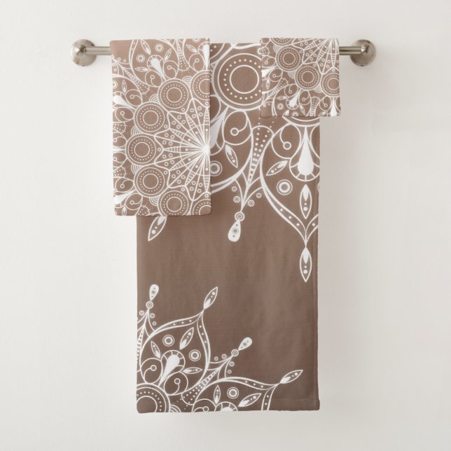 Mandala brawn badhandtuch set (Insitu)