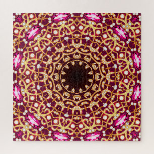 Mandala Brooch, geometrischer Vintager Hintergrund