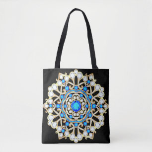 Mandala Brooch Schmuck, Design Element. Tribal eth Tasche
