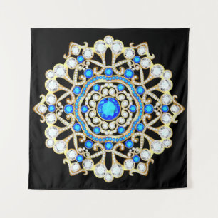 Mandala Brooch Schmuck, Design Element. Tribal eth Wandteppich