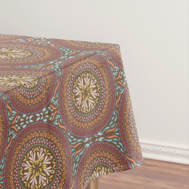 Mandala Brown Tischdecke (Beispiel)