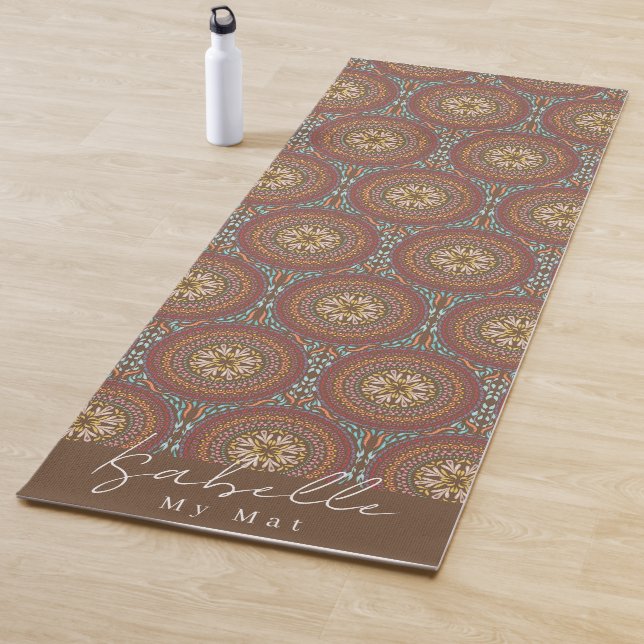 Mandala Brown Yogamatte (Beispiel)