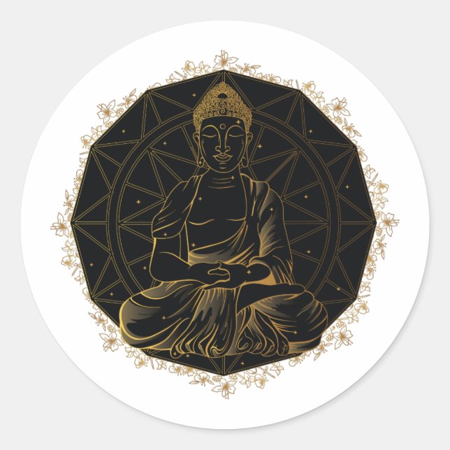 MANDALA BUDDHA STICKER DESIGN (Devant)