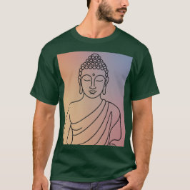 Mandala Buddha T-Shirt: Serene Line Art Zen Spirit T-Shirt
