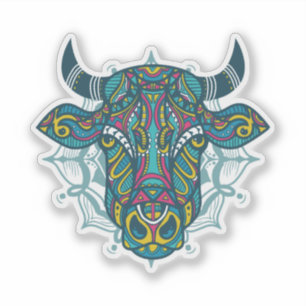 Mandala Bull Aufkleber