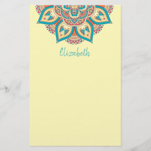 Mandala bunter marokkanisches ethnisches Muster Briefpapier