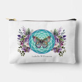 Mandala Butterfly Lila florales Esoterisches Tarot Zubehörtasche