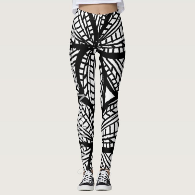 MANDALA BW AER GEOMETRICLeggings Leggings (Vorderseite)
