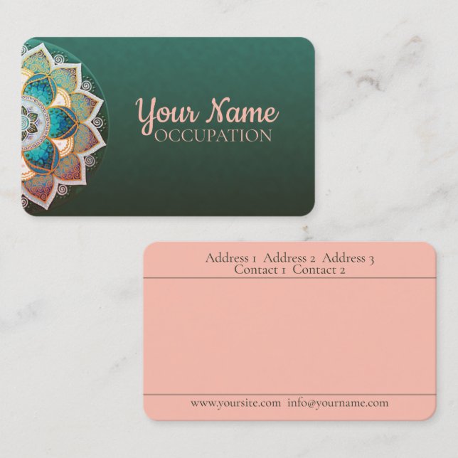 Mandala - Carte de visite (Devant / Derrière)