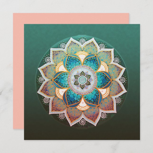 Mandala - Carte de voeux (Devant / Derrière)