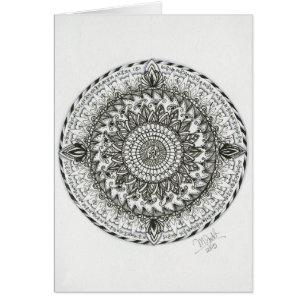 Mandala - carte de Zendala de Gémeaux de Poissons