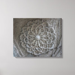 Mandala Carved Stone Foto Single Leinwanddruck