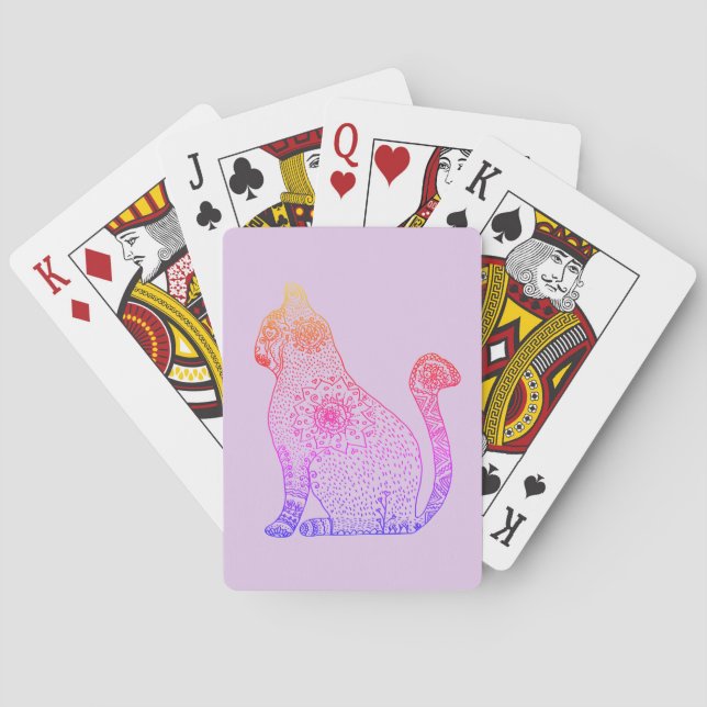 Mandala Cat Classic Spielkarten (Rückseite)