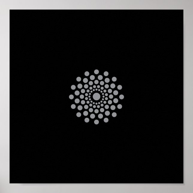 Mandala Center Nur Vorlage Poster (Vorne)