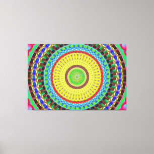 Mandala Circle Art A4 toile étirée