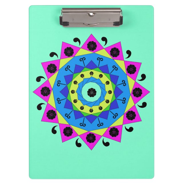 Mandala Clipboard Klemmbrett (Vorderseite)