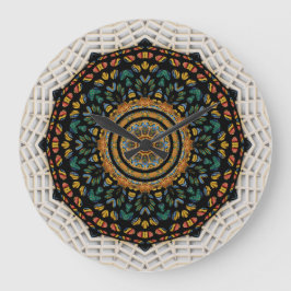 Mandala Clock Große Wanduhr