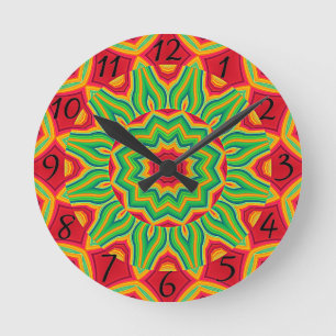 Mandala Clock Runde Wanduhr