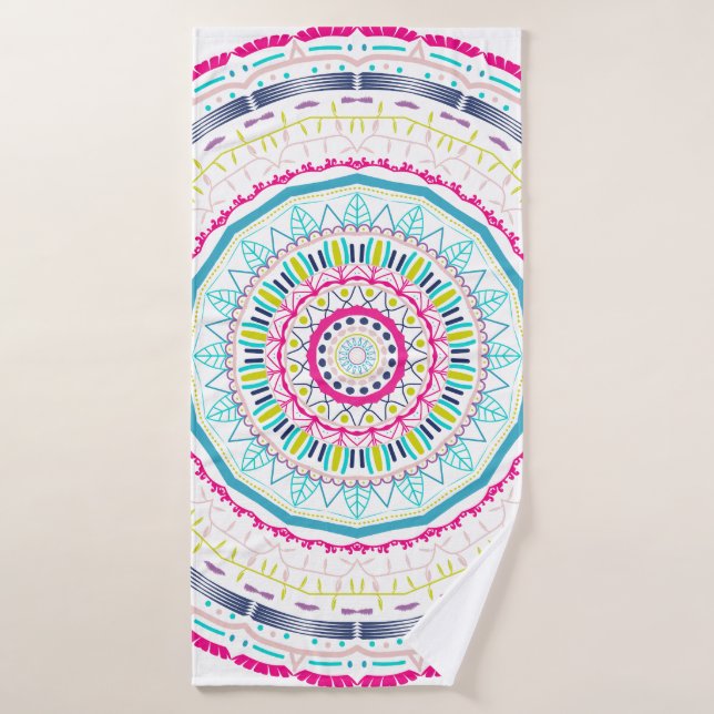 mandala coloré (Serviette de bain)