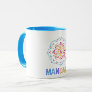 MANDALA COLORED LOTUS BLUME TASSE
