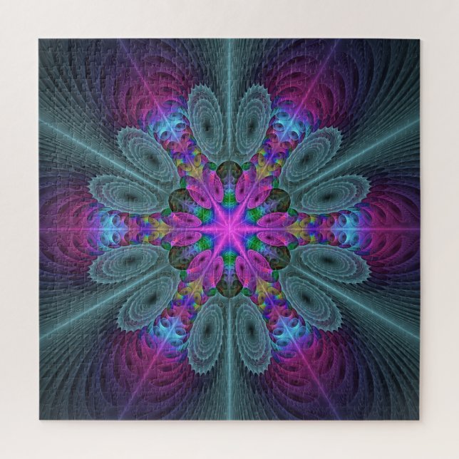 Mandala Colorful Spirituelles Fraktal Kunst, Dicht (Vertikal)