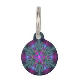 Mandala Colorful Strickendes Fraktal Kunst Kaleido Haustiermarke