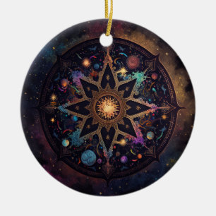 Mandala Cosmic Visionary Art Keramik Ornament