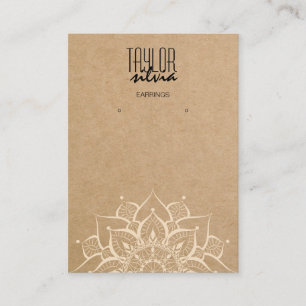 Mandala Craft Papier Ohrring-Display-Karte Visitenkarte