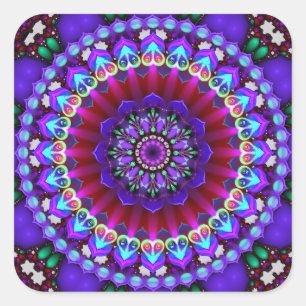 Mandala - Daily Focus 1.28.2018 Quadratischer Aufkleber