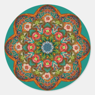 Mandala ~'Daily Focus 6.3.2015 Runder Aufkleber