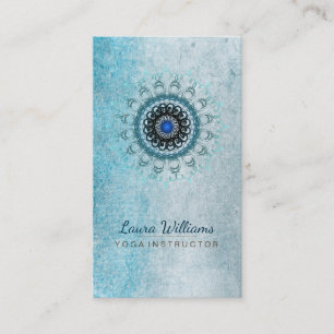 Mandala Damask Lotus Blume Meditation Holistisch Visitenkarte