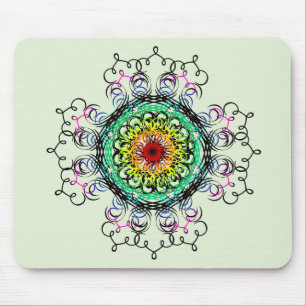 Mandala Damask Yoga Meditation Holistic Mousepad