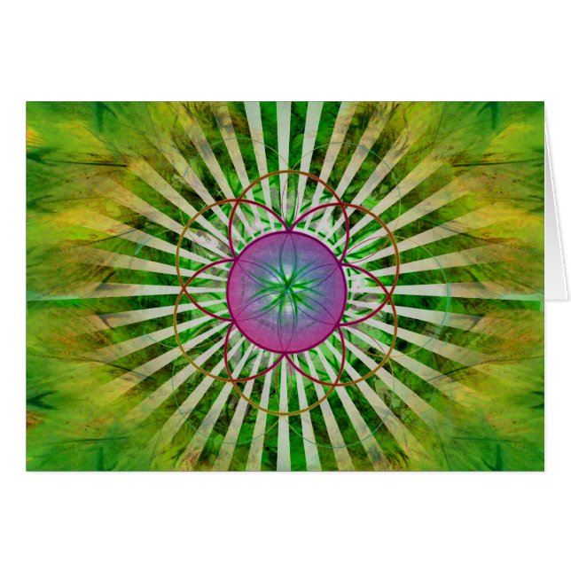 Mandala de Chakra de coeur (Devant horizontal)