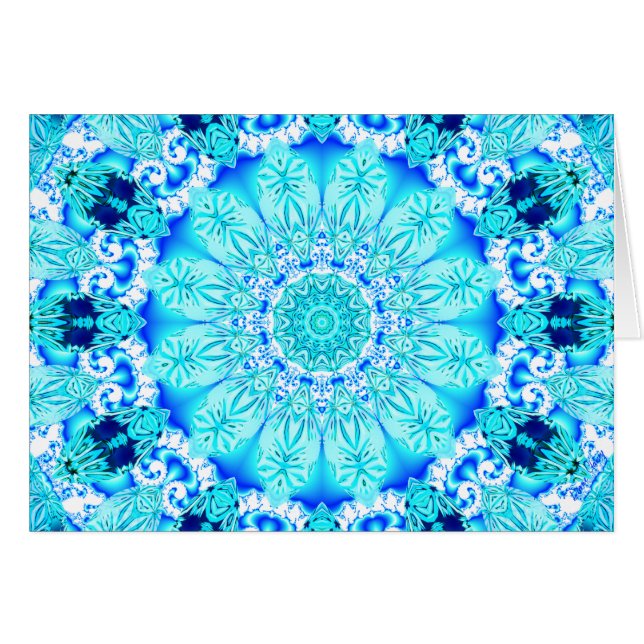 Mandala de dentelle d'Aqua, sensible, résumé (Devant horizontal)